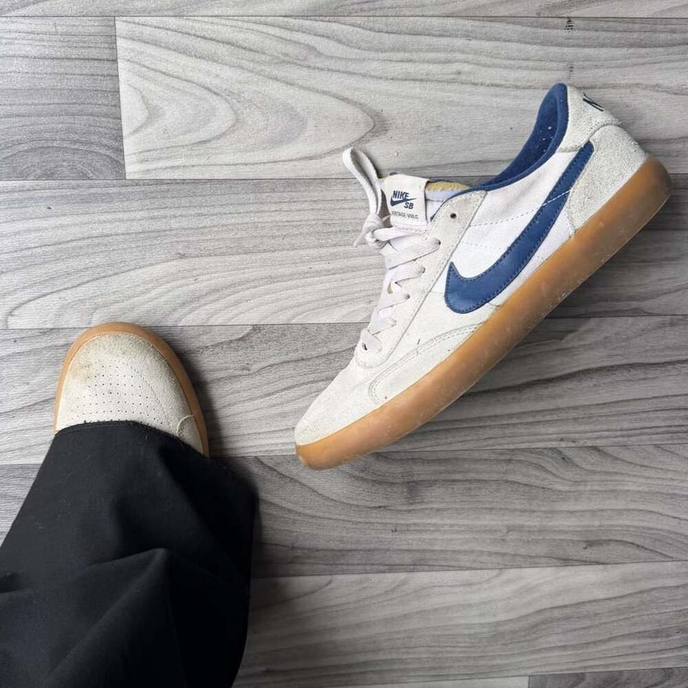 Nike SB Heritage Vulc US 10 White Blue Gum Skate Shoes